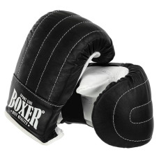 Снарядні рукавички шкіряні Boxer L, чорний, код: 2014_LBK-S52