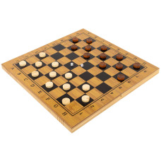 Шахи шашки нарди 3 в 1 набір настільних ігор з бамбука PlayGame 39x39см, код: A3140