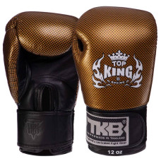 Рукавички боксерські  Top King Super Snake шкіряні 18 унцій, білий-золотий, код: TKBGEM-02_18W-S52