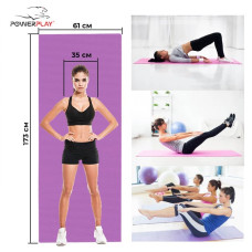 Килимок для йоги та фітнесу PowerPlay 1730х610х6 мм, лавандовий, код: PP_4010_Lavender_(173*0,6