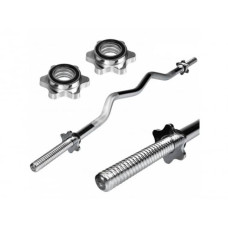 Лава для жиму з тягою RN-Sport + 4 грифи + диски 65кг, код: RN4802