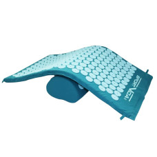 Килимок акупунктурний з валиком SportVida Аплікатор Кузнєцова 660x400 мм Turquoise/Turquoise, код: SV-HK0283