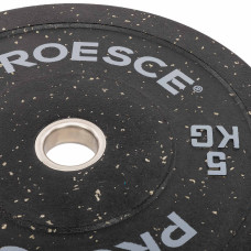 Бамперні диски із структурної гуми Record Bumper Plates 51мм, 5кг, чорний-сірий, код: TA-4782-5