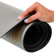 Килимок для фітнесу та спорту PVC Mdbuddy 1750x610x8 мм, сірий, код: FI-2785