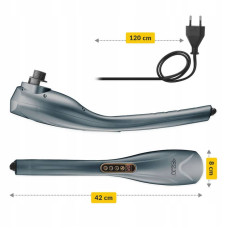 Ручний вібраційний масажер для тіла 4Fizjo Long Stick 7 в 1 Grey, код: P-5907739319135