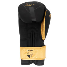 Боксерські рукавиці PowerPlay Ultra Mat 10 унцій, чорний-золотий, код: PP_3024_10oz_Bl/Gold
