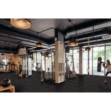 Гумова плитка EcoGuma Standart 20 мм (чорний), код: EG20B