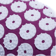 Валик масажний FitGo іплікатор Кузнєцова Acupressure mat 400x100x140 мм малиновий, код: FI-1710_M