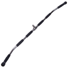 Ручка для верхньої тяги York Fitness 122см вигнута з гумовими рукоятками, хром, код: 00014961361605