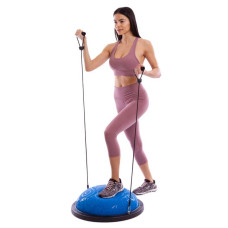 Балансировочная платформа з еспандерами FitGo Bosu синій, код: FI-1926_BL