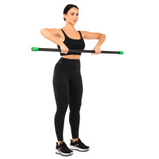 Бодібар Zelart Body Bar 4 кг, чорний-зелений, код: FI-4780-4