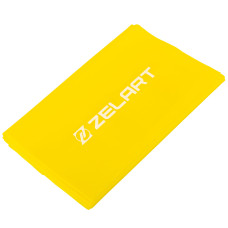 Стрічка еластична для фітнесу та йоги Zelart 1800х150х0,3 мм, жовтий, код: FI-5365-1
