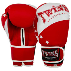 Боксерські рукавиці Twins PVC 10 унцій, червоний, код: BO-9476_10R