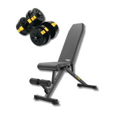 Набір Besport PowerPro гантелі 2х21кг з лавою TX-150B, код: 00-G00000435