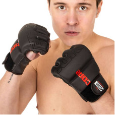 Рукавички для змішаних єдиноборств MMA Core L, чорний, код: VL-8536_LBK