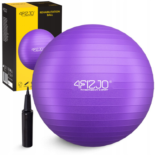 М"яч для фітнесу (фітбол) 4Fizjo 75 см Anti-Burst Violet, код: P-5905973404815