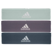 Набір еспандерів Adidas Resistance Band Set (L, M, H) 700х76 мм, зелений, фіолетовий, темно-синій, код: 885652018753