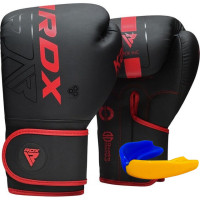 Боксерські рукавиці RDX F6 Kara Matte 6 унцій, чорний-червоний, код: BGR-F6MR-10OZ