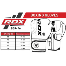 Боксерські рукавиці RDX F6 Kara Matte 6 унцій, чорний-червоний, код: BGR-F6MR-10OZ