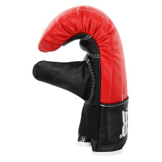 Снарядні рукавички шкіряні Boxer L, червоний-чорний, код: 2014_L_R-S52