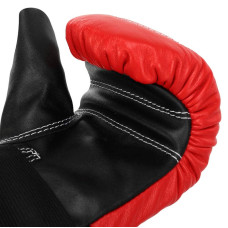 Снарядні рукавички шкіряні Boxer L, червоний-чорний, код: 2014_L_R-S52