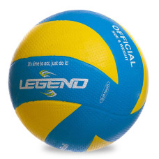 М"яч волейбольний гумовий Legend №5 блакитний-жовтий, код: VB-1898