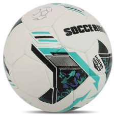 М"яч футбольний Soccermax Сrystal №5 PU, білий-м"ятний, код: FB-4168_WM