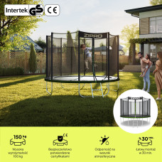 Садовий батут Zipro Jump Pro з вуличною сіткою 10FT 312 см, зелений-чорний, код: M-1600651-IN