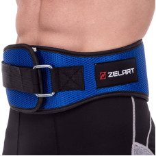 Пояс атлетичний посилений регульований Zelart L синій, код: SB-165415_L-S52