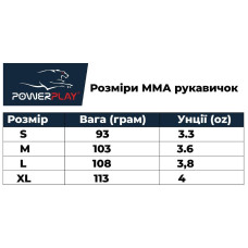 Рукавиці для MMA PowerPlay L, чорно-червоні, код: PP_3058_L_Black/Red