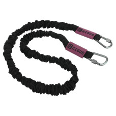 Еспандер з карабіном у захисному рукаві Ezous Resistance Tube With Cover навантаження високе, чорний, код: K-05-L