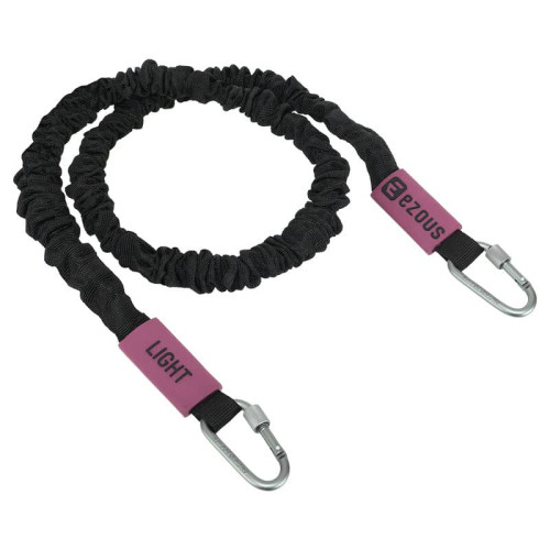 Еспандер з карабіном у захисному рукаві Ezous Resistance Tube With Cover навантаження високе, чорний, код: K-05-L