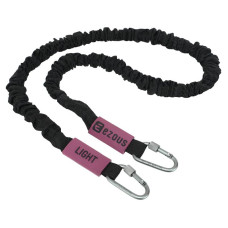 Еспандер з карабіном у захисному рукаві Ezous Resistance Tube With Cover навантаження високе, чорний, код: K-05-L