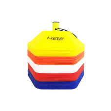 Набір розмічальних шестигранних фішок Meta Marker Cone Octagon Set of 50 жовтий, синій, помаранчевий, код: 0080101513302