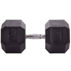 Гантель цільна шестигранна Zelart 1х50кг, код: TA-2679-50-S52