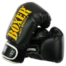 Боксерські рукавиці Boxer New 14 унцій, чорний, код: 2022-N_14BK