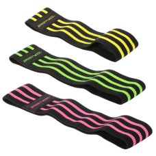 Резинка для фітнесу та спорту із тканини SportVida Hip Band 3 штуки, код: SV-HK0365