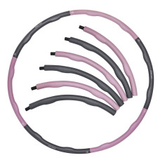 Обруч масажний Hula Hoop SportVida 100 см 1.2 кг Grey/Pink, код: SV-HK0338