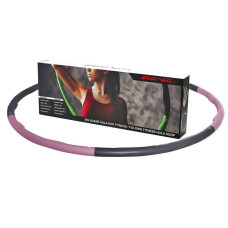 Обруч масажний Hula Hoop SportVida 100 см 1.2 кг Grey/Pink, код: SV-HK0338