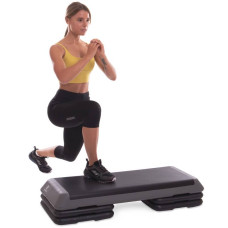 Степ-платформа FitGo 1100x410x200 мм, чорний-сірий, код: FI-6772-S52