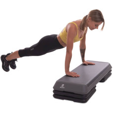 Степ-платформа FitGo 1100x410x200 мм, чорний-сірий, код: FI-6772-S52