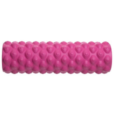 Роллер для занять йогою і пілатесом FitGo Grid Bubble Roller 450х140 мм, рожевий, код: FI-6672-Bubble_P