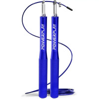 Скакалка швидкісна на підшипниках алюмінієва PowerPlay Elite Jump Rope 3 м, синій, код: PP_4207_Blue