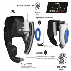 Боксерський шолом тренувальний PowerPlay S, синій, код: PP_3043_S_Blue