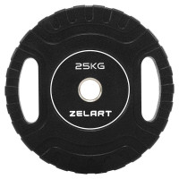 Блини диски CPU покриття 2 Handle металева втулка Zelart ø51мм, 25кг ,чорний, код: TA-3438-25