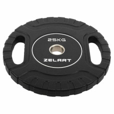 Блини диски CPU покриття 2 Handle металева втулка Zelart ø51мм, 25кг ,чорний, код: TA-3438-25