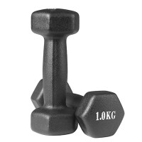Гантелі для фітнесу FitGo неопрен, 2x1 кг, чорний., код: 80024-N1BK