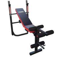 Лавка тренувальна York Fitness ASPIRE 120 складана зі стійкою під штангу, код: 00014961431209