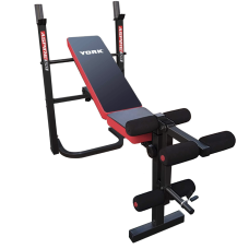Лавка тренувальна York Fitness ASPIRE 120 складана зі стійкою під штангу, код: 00014961431209