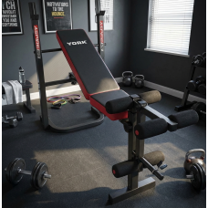 Лавка тренувальна York Fitness ASPIRE 120 складана зі стійкою під штангу, код: 00014961431209
